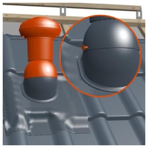 Univerzális strangszellőző garnitúra VIRTUM (d=125 mm)